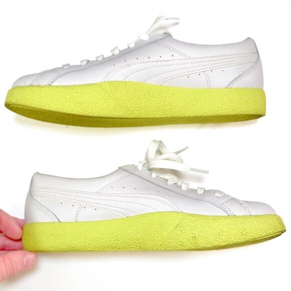 PUMA Women’s Sneakers Colorpop Sporty Athleisure Streetwear White Lime Size 9 - Picture 2 of 7